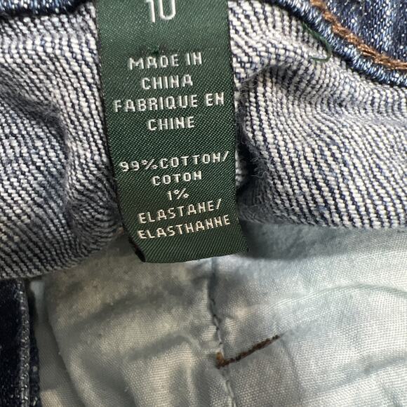 LRL Lauren Ralph Lauren Bootcut Jeans Blue Denim Womens Size 10 - Picture 9 of 13